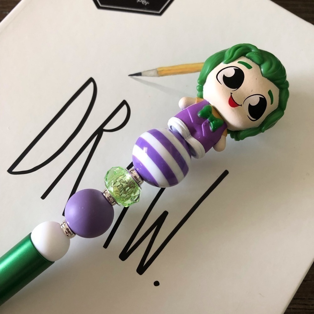 DC Comics: The Joker handmade beaded pen